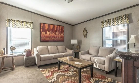 Living room in a modular house
